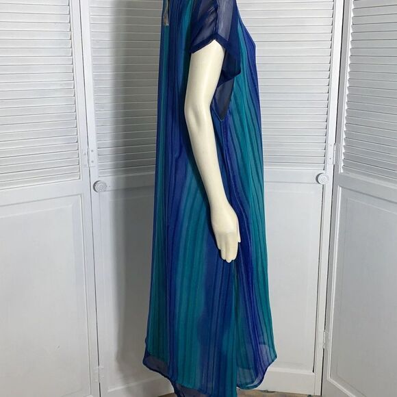 NWT Indian Tropical Fashions Sheer Chiffon Layered Kaftan Size XL - Picture 7 of 12